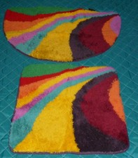 Badematten-Set BRUNO BANANI bunt Badteppich halbrund 80x50 cm + 50x55 cm