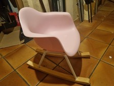 Kinder Schaukelstuhl Holz Pink