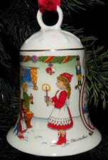 Hutschenreuther Weihnachtsglocke 2008 In der Holzwerkstatt Christmas Bell OVP