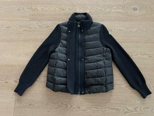 MONCLER  Wattierte Strickjacke aus Wolle, Größe S, Grau