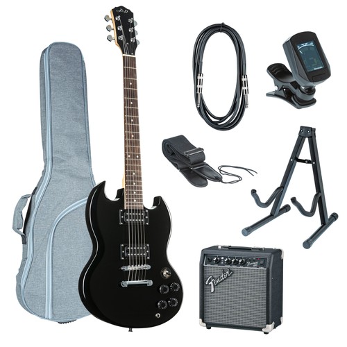 Gitarren set black 10w - st,