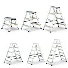 Doppelleiter Aluleiter Trittleiter Klapptrittr Klappbar Beidseitig Zweiseitige