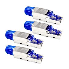 4x Cat8.1 Netzwerkstecker RJ45 Stecker Netzwerk Metall werkzeuglos cat8.1 4 LAN