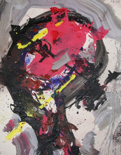 JÖRG von KITTA-KITTEL Kopf 1989 Gemälde ~  Meisterschüler von Ludwig Meidner