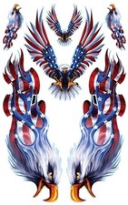 Aufkleber-Set Adler Flagge USA