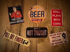 6x Bier Aufkleber fahrende Bierkiste Bollerwagen Tuning Mänenrtag Saufen Set 18