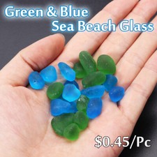 20pcs blau grün seeglas - blau-grün,