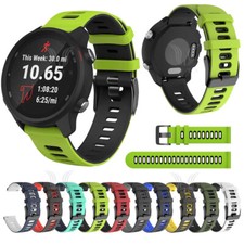 Zweilagiges Silikon Armband für Garmin Forerunner 265 255 245 55 Vivoactive 3 4