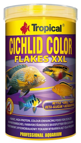 Tropical cichlid color flakes - tropical,