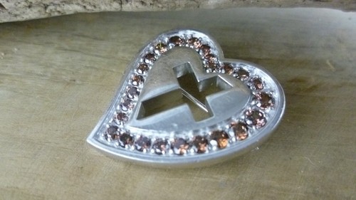Brosche herz kreuz esprit - brosche,