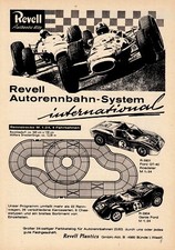 3w20800/ Alte Reklame von 1966 – REVELL Autorennbahn-System – 4980 Bünde