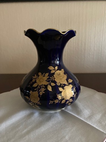 Porzellan vase echt kobalt - vase,
