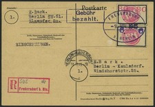 FREDERSDORF Sp 227FI,30 BRIEF, 1945, 6 Pf., Rahmengröße 28x19 mm, gr