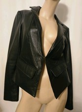 Travel couture HEINE Leder Jacke Blazer Schwarz Gr.38 Top