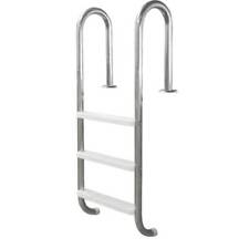 Poolleiter Edelstahl ENG 120 cm I 3-stufig I V2A mit Kunststoffstufen