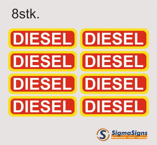Diesel aufkleber 8stk set - aufkleber,