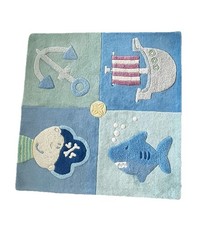 Original Haba Kinder Teppich Carpet Pirat Joe 140x140 cm Neuseeland Wolle Hai