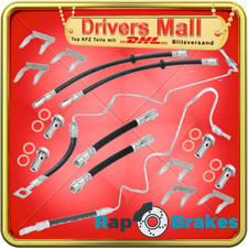 6x BREMSLEITUNG BREMSSCHLÄUCHE VORNE + HINTEN FÜR AUDI A3 VW GOLF 4 BORA