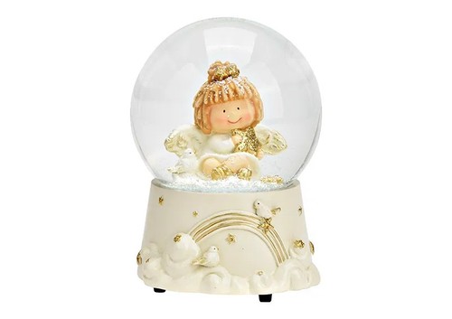 Schneekugel spieluhr engel - spieluhr,