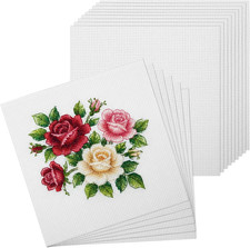 15 Stück Kreuzstich Stoff