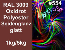 PULVERLACK 1kg Beschichtungspulver Pulverbeschichtung Lackierpulver RAL3009 rot