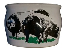 SET 4X Dose Schüssel Schale 10x7 cm Steingut Schwäbisch-Hällisches Landschwein