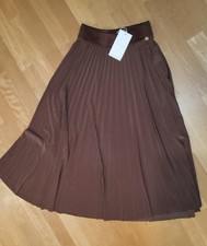 Rich & Royal Rock  Plisseerock 34 XS Neu Mit Etikett  Braun Midi NP €129