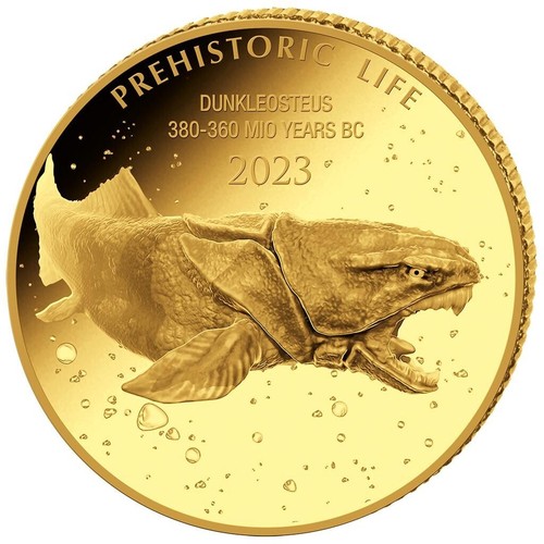 Goldmünze dunkleosteus - goldmünze,