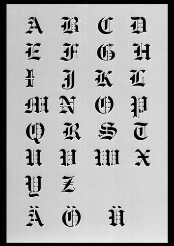Schablone stencil buchstaben - ,
