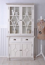 Küchenvitrine Shabby Vitrine Weiss Vitrinenschrank Küchenbuffet Anrichte Holz