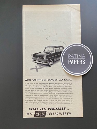 1962 hertz autovermietung - hertz,