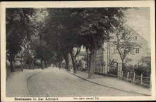 Ak Seehausen in der Altmark, Vor dem neuen Tor - 10858149