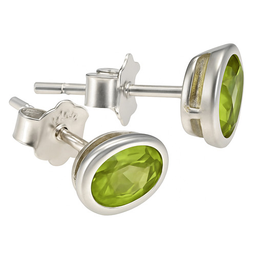 Peridot ohrstecker facettiert - peridot,