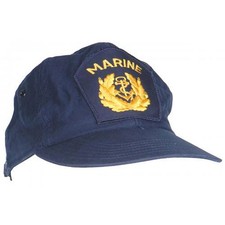 BW Bundeswehr Marinemütze mit Abzeichen Marine Cap Bordmütze Anker Eichenkranz