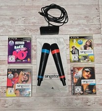 Singstar Wireless Mikrofone PS3 Playstation3 + 4 Spiele Karaoke Silvester Party