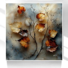 Leinwand Bild Blätter Natur