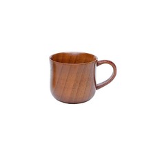 Premium Wooden Drinking Cup Ergonomic Handle Design Ideal For Home Office Use