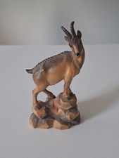 Holzfigur Holz Figur Steinbock, ca. 10,5 cm, Skulptur, Krippe