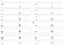 Filofax A5 Name address email