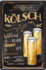 Blechschilder Bier lustiger Spruch “Kölsch” Geschenkidee Männer