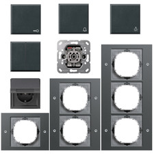 Gira Programm TX_44 IP44 UP Anthrazit Feuchtraum TX Steckdose Schalter Wippe etc
