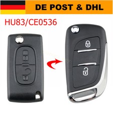 UMBAU Auto Klapp Schlüssel Gehäuse für Peugeot 207 308 807 407 607 Expert Expert