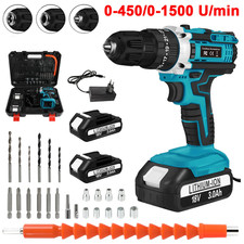 3 in 1 Akkuschrauber Set Akku-Schlagbohrschrauber mit 2x 3,0Ah Akkus und Koffer