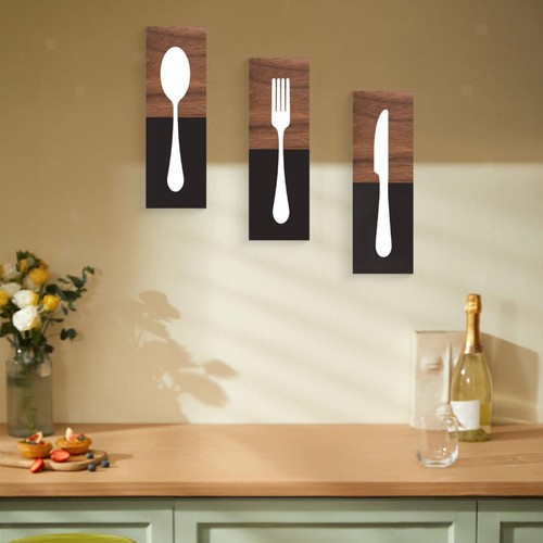 3er set wanddeko - 3er-set, gabel