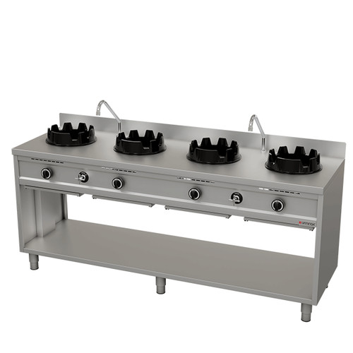 Gastronomie wok herd flammig - wok-herd, 4-flammig