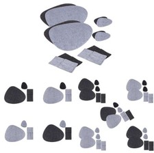 Tischset Kieselstein in grau und/oder anthrazit 3, 6.12tlg. aus Filz Platzset 