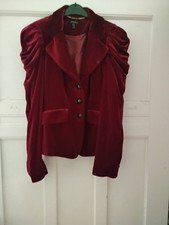 Original Apart Damen Samt Blazer Größe 40 Farbe Weinrot/Bordeaux
