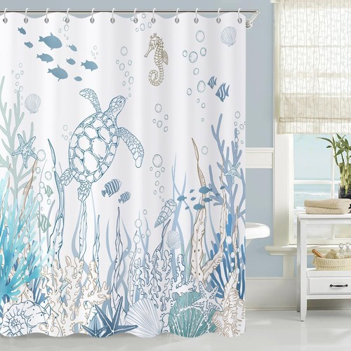 Duschvorhang 180x200cm blaue - duschvorhang,