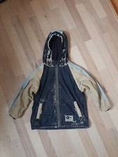 TCM Regenjacke Gr. 98/104 gefüttert Kapuze Reflektoren Tchibo blau Jungen Kinder