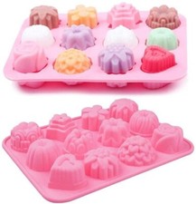 Silikonform Blumen Herzen 12